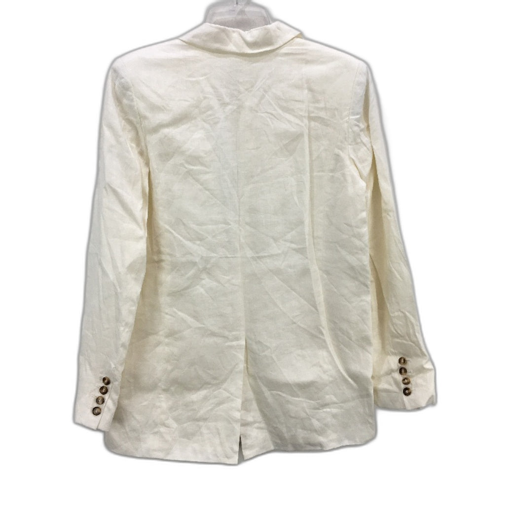 Dissh Arlo Off White Oversized 100% Linen Blazer Jacket Ladies Size 8 NEW