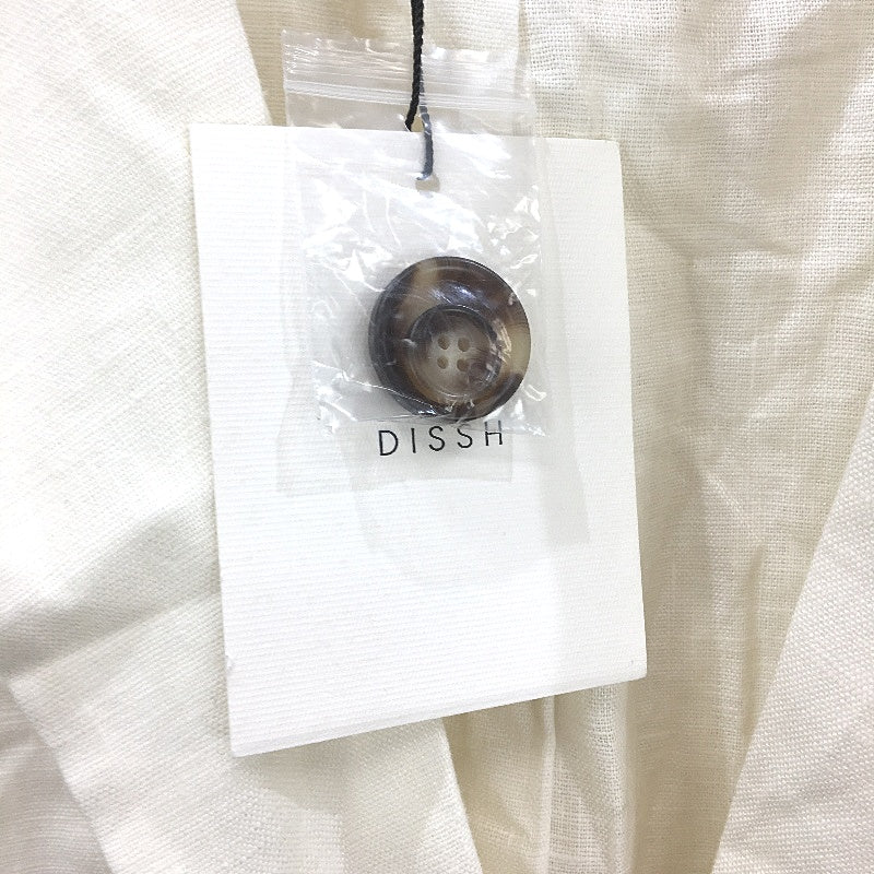 Dissh Arlo Off White Oversized 100% Linen Blazer Jacket Ladies Size 8 NEW