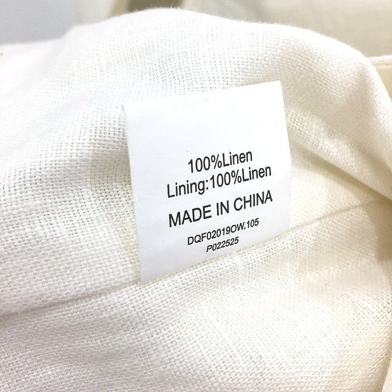 Dissh Arlo Off White Oversized 100% Linen Blazer Jacket Ladies Size 8 NEW