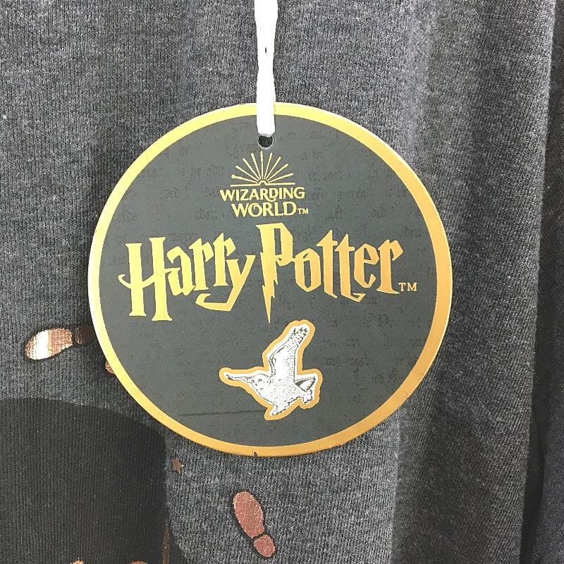 Wizarding World Slate Grey Soft LSleeve Harry Potter Sleep Top Ladies SZ XL NEW