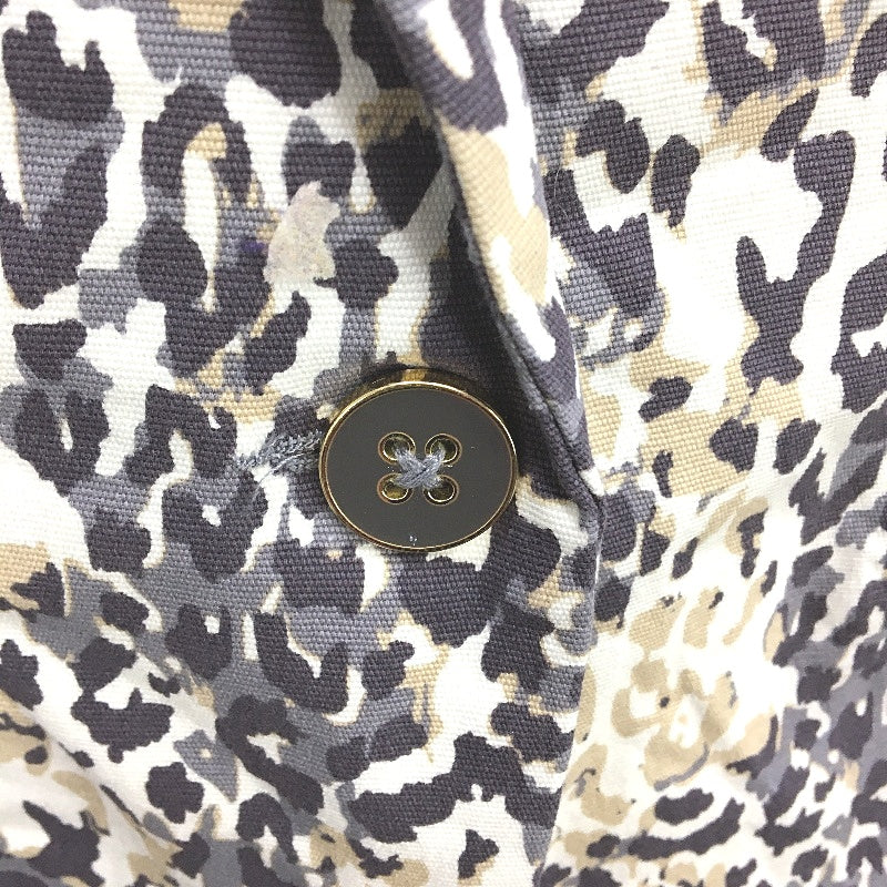 Postie Fashion Grey Animal Print Cotton Blend Blazer Jacket Ladies Size 14 NEW