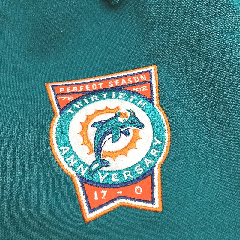 Mitchell & Ness Miami Dolphins Teal Fleece Track Pants Mens Size S NEW