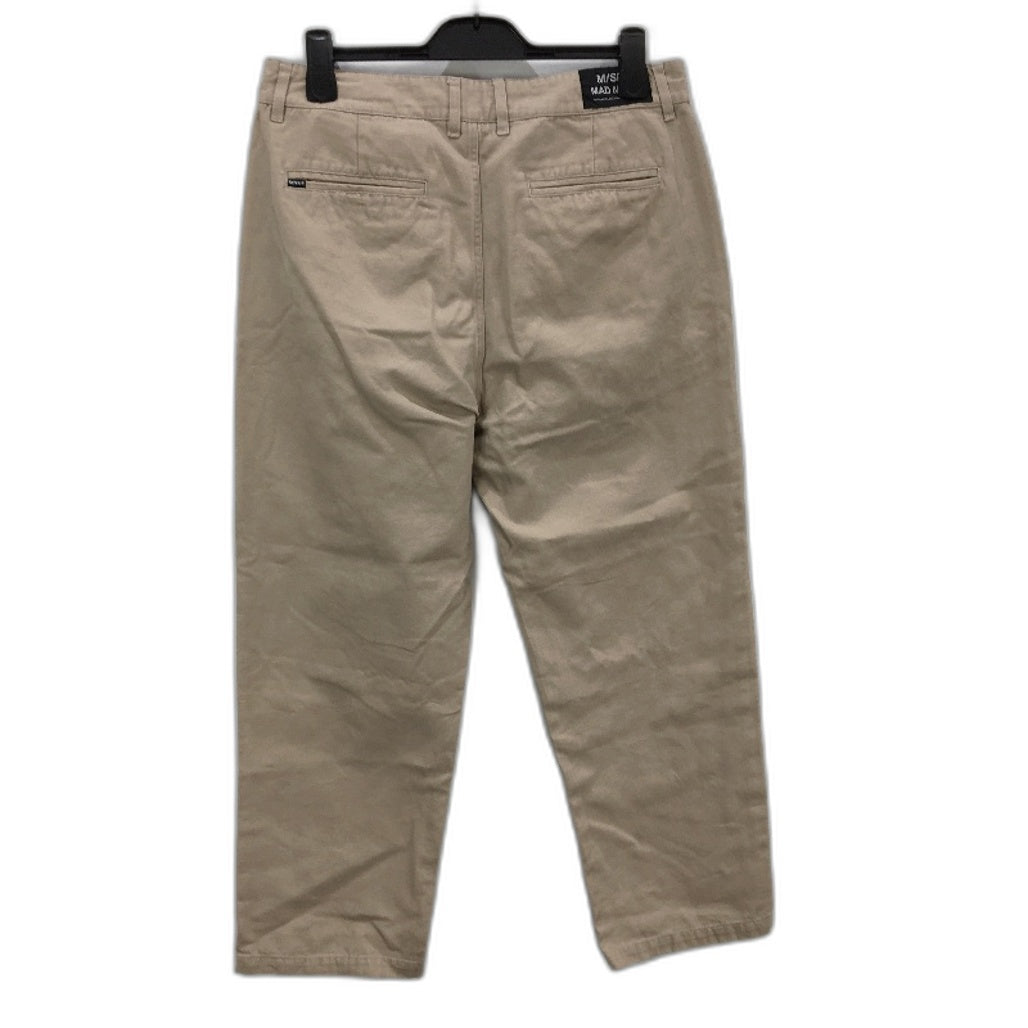 Misfit Mad Mins Khaki 100% Cotton Drill Straight Leg Pants Mens Size 32 NEW