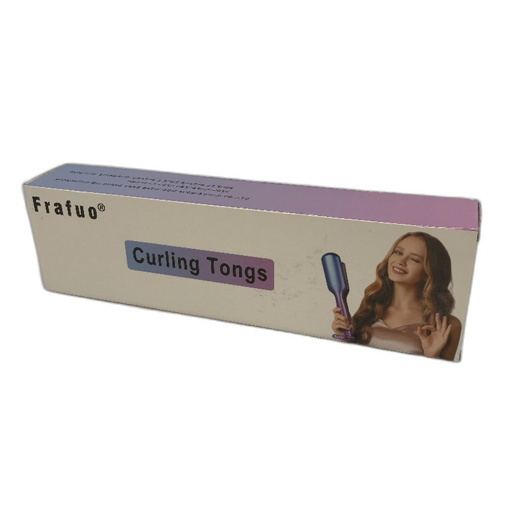 Frafuo 3 Barrel Wave Hair Curling Iron Curler Crimping Wand in Purple DEMO