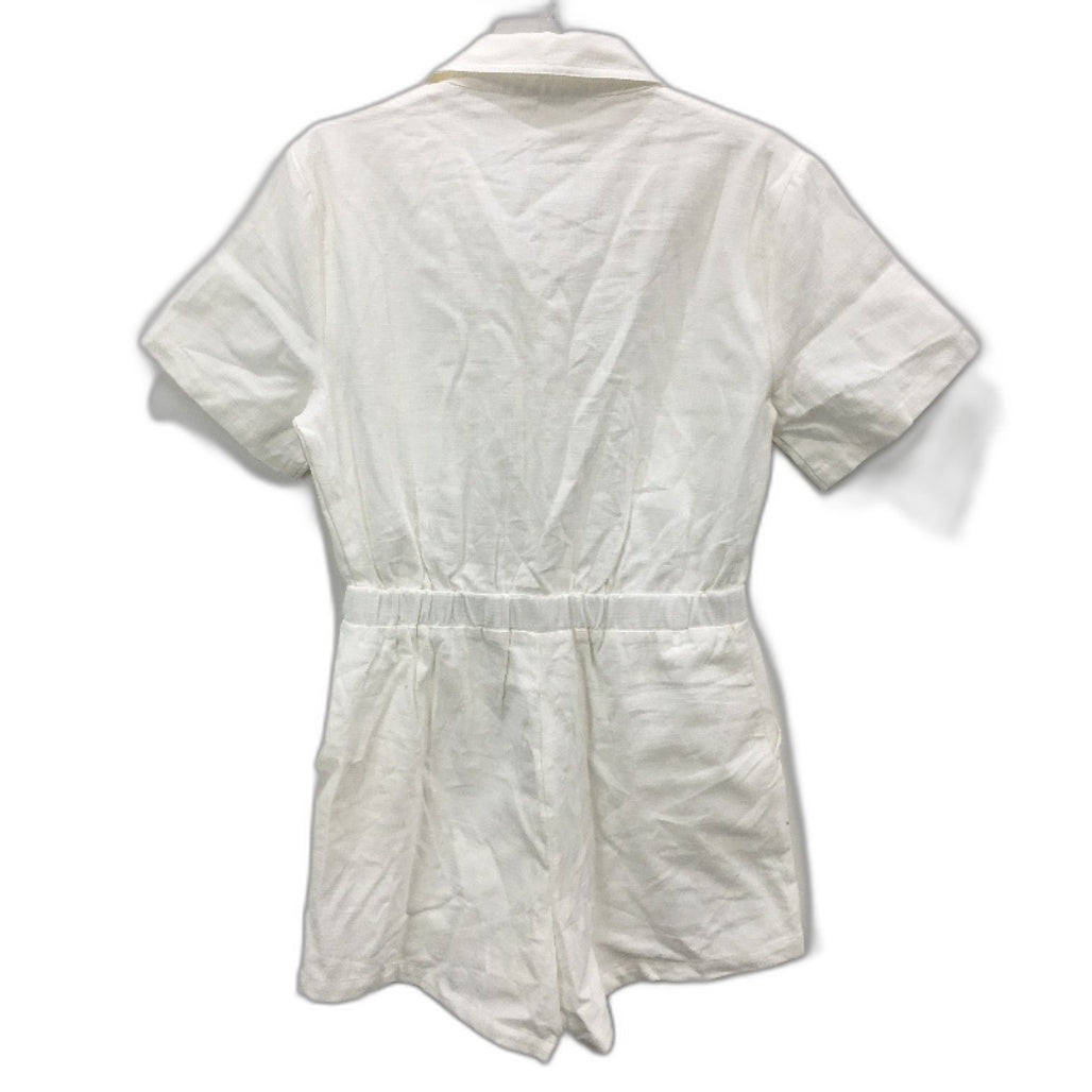 Subtitled 100% Cotton Button Up Short Sleeve Romper Playsuit Ladies Size S NEW