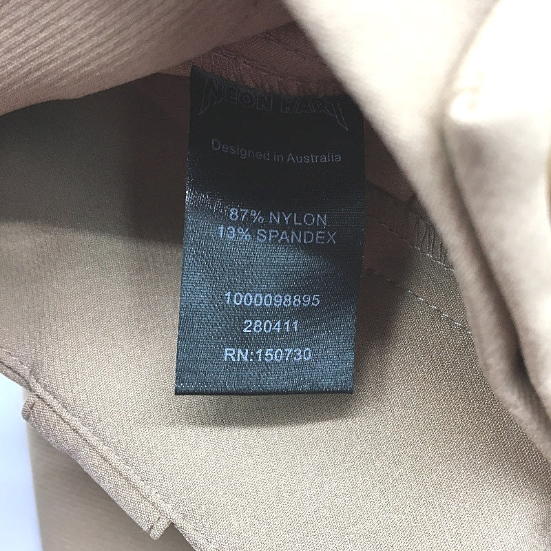 Neon Hart Khaki Tan Double Button Waist Mid Rise Straight Pants Ladies Sz XS NEW