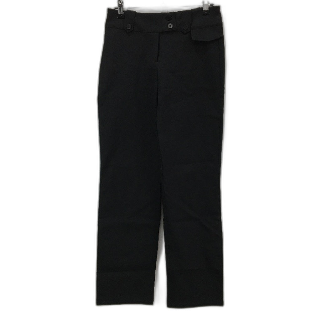 Neon Hart Black Double Button Waist Mid Rise Straight Pants Ladies Size XS NEW