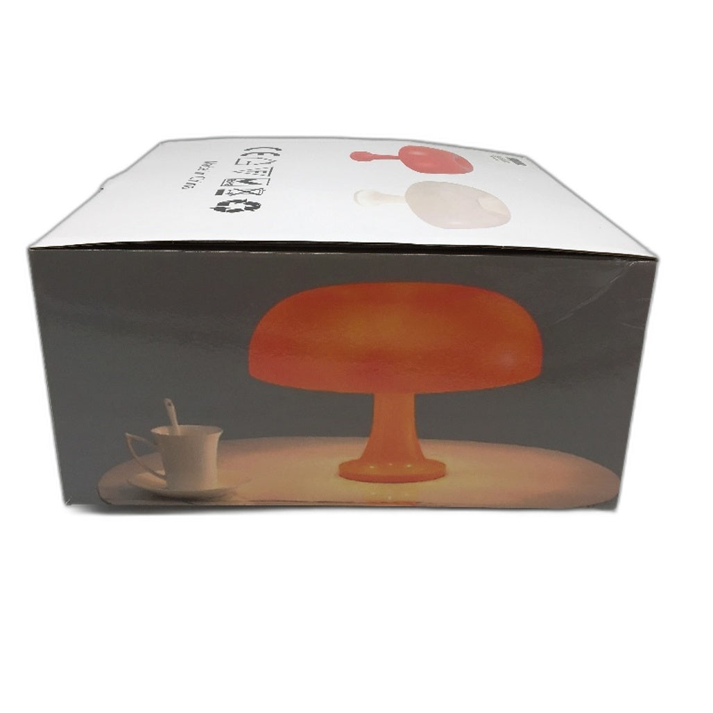 Orange Retro Style Led Mushroom Corded Electric Table Desk Lamp Inc 4 Bulbs NEW
