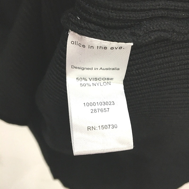 Alice In The Eve Black Indy Asymetrical Cut Bodycon Mini Dress Ladies Size S NEW