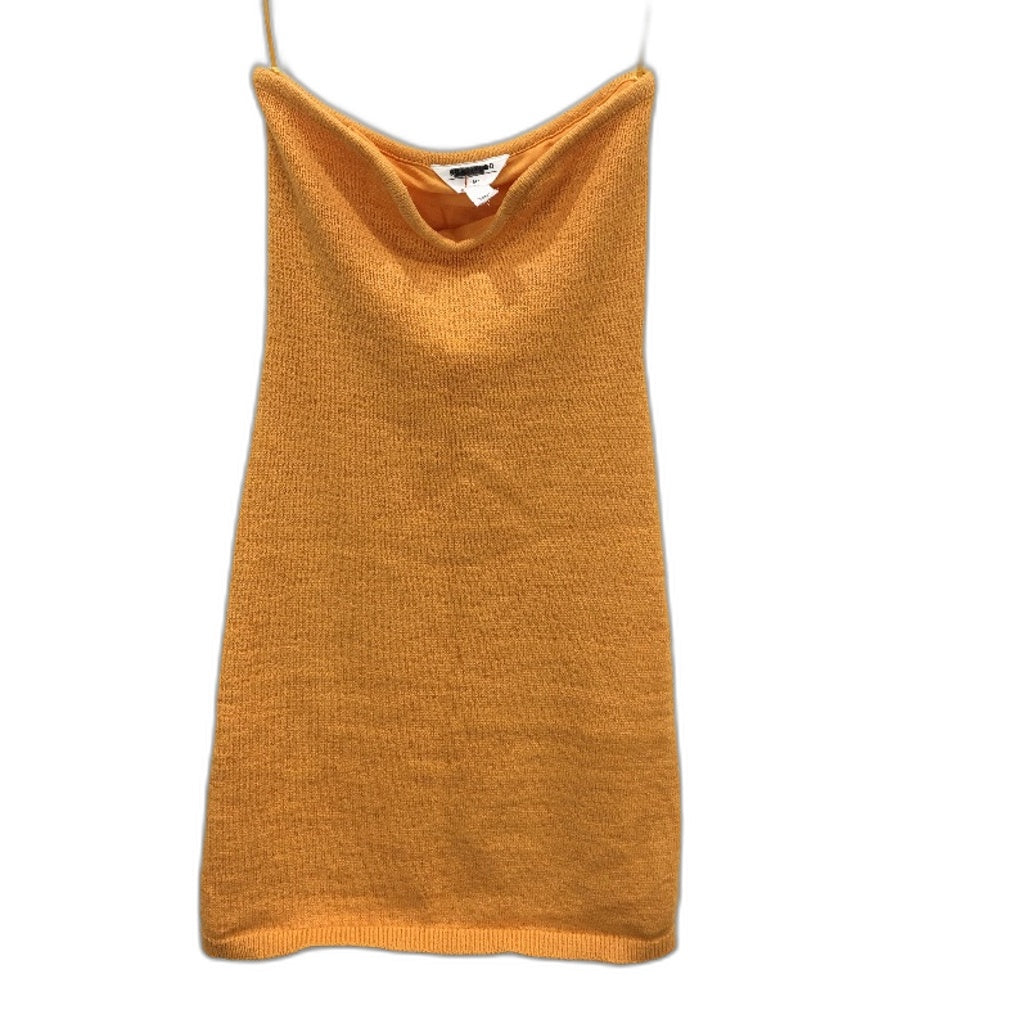 Subtitled Orange Knit Style Martha Tube Strapless Mini Dress Ladies Size M NEW