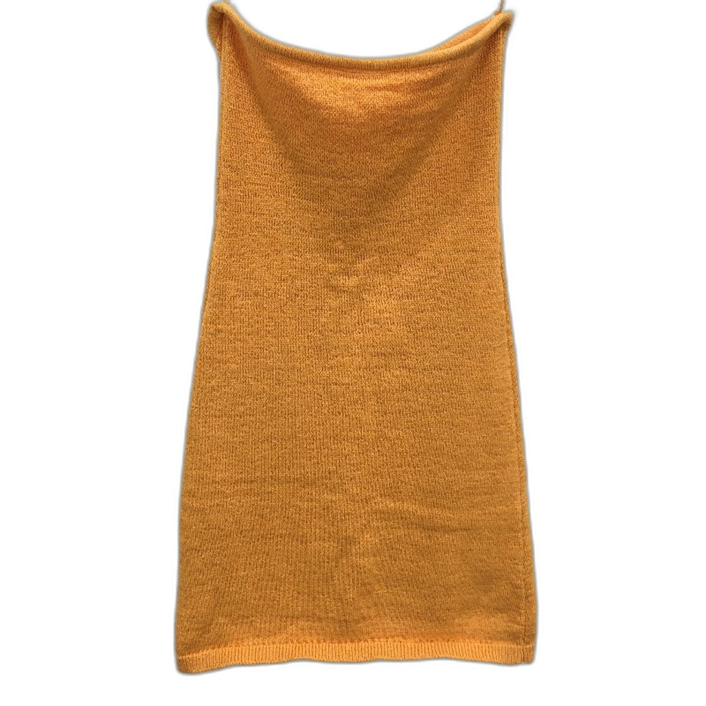 Subtitled Orange Knit Style Martha Tube Strapless Mini Dress Ladies Size M NEW