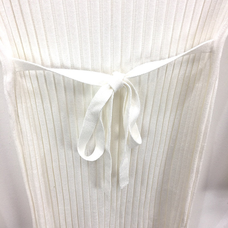 Subtitled White Sophie Long Sleeve Rib Knit Stretch Dress Ladies Size M NEW