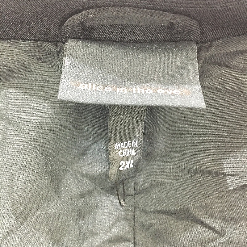 Alice In The Eve Black Foxy Cut Out Blazer Deep V Neck Dress Ladies Size 2XL NEW