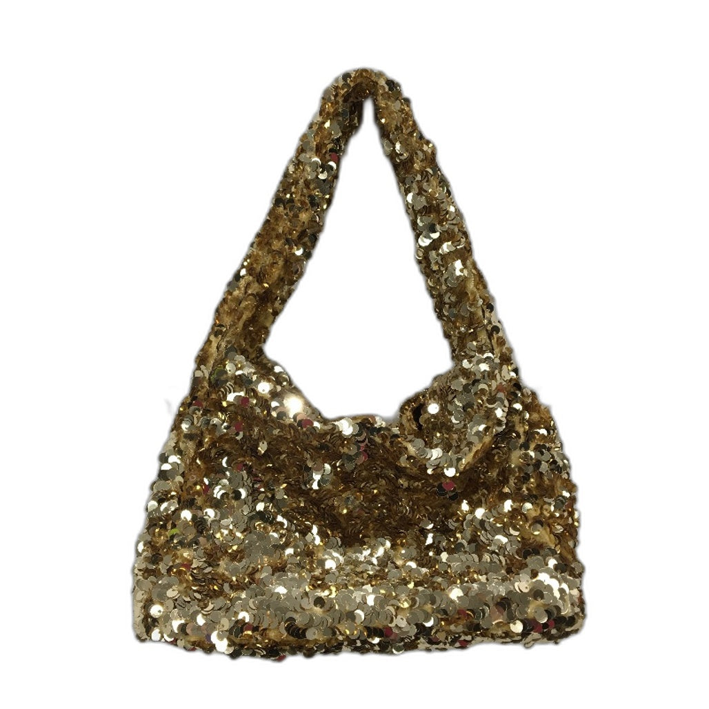 Target Small Gold Sequin Magnetic Clasp Shoulder Mini Hand Bag NEW
