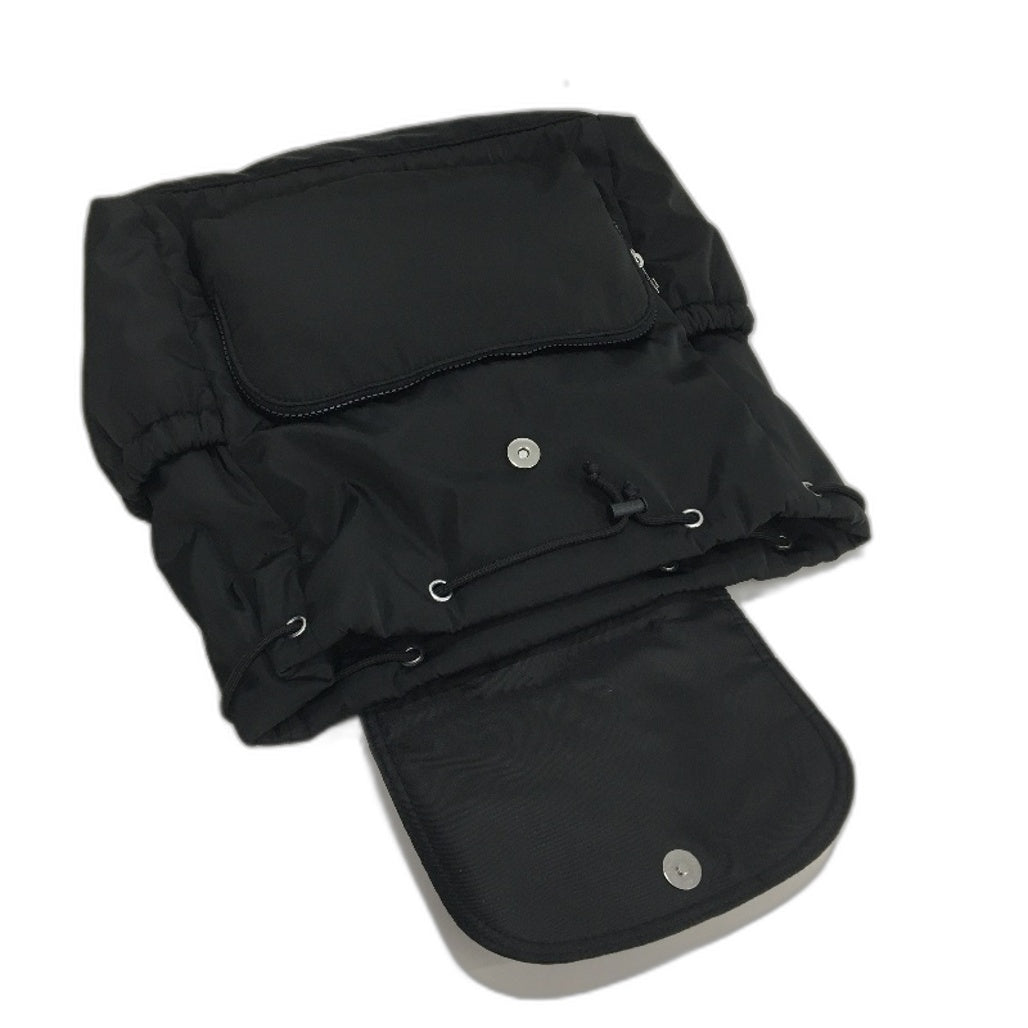 Target Large Black Puffer Style Drawstring Nappy Everday Backpack NEW