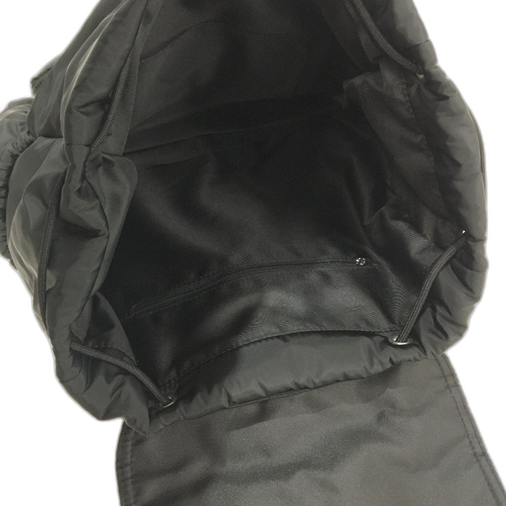 Target Large Black Puffer Style Drawstring Nappy Everday Backpack NEW