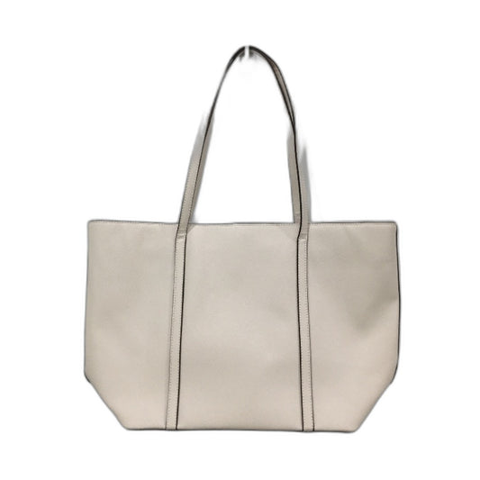 Target Cream Leather Look Large Work Style Fully Lined Tote Hand Bag NEW