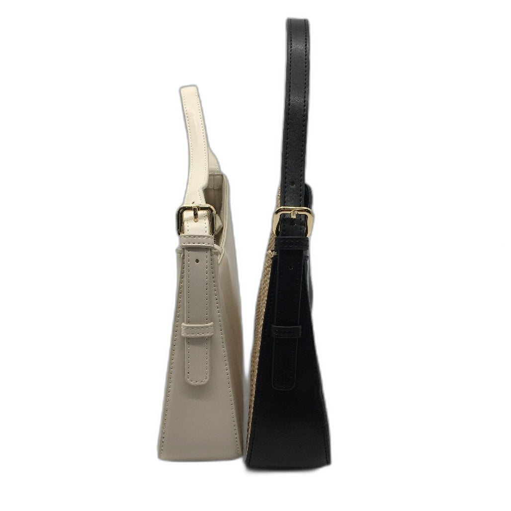 Target Sample 2 Pack Cream & Black With Fibre Weave Small Shoulder Bags NEW