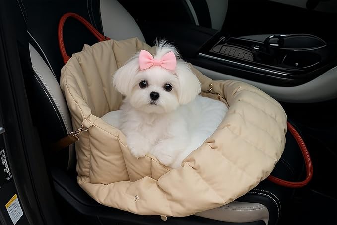 The Brave Soul Small Dog Car Seat Transformable Bag Almond Brown Sz Medium NEW