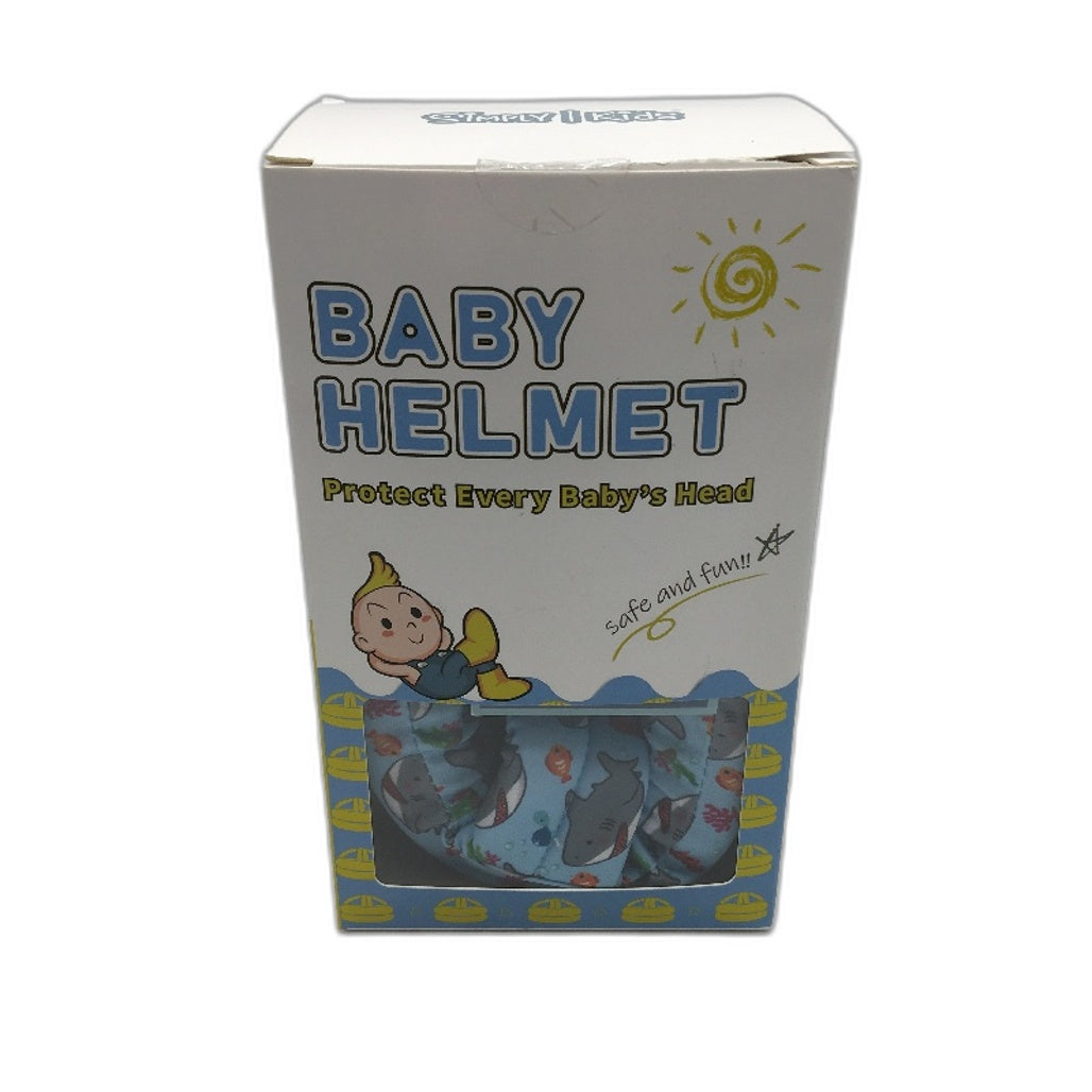 SimplyKids Soft Foam Cushion Baby Infant Blue Shark Headguard Helmet 6-24m NEW