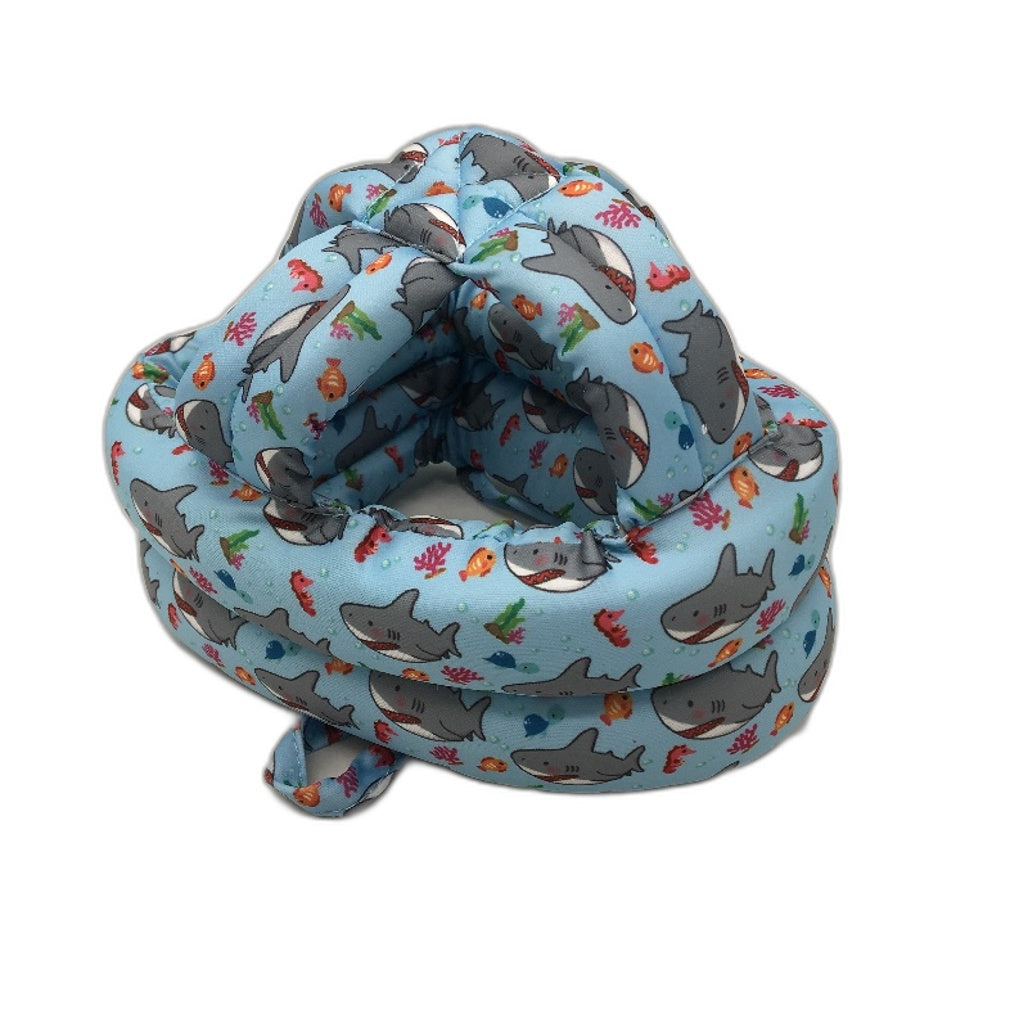 SimplyKids Soft Foam Cushion Baby Infant Blue Shark Headguard Helmet 6-24m NEW