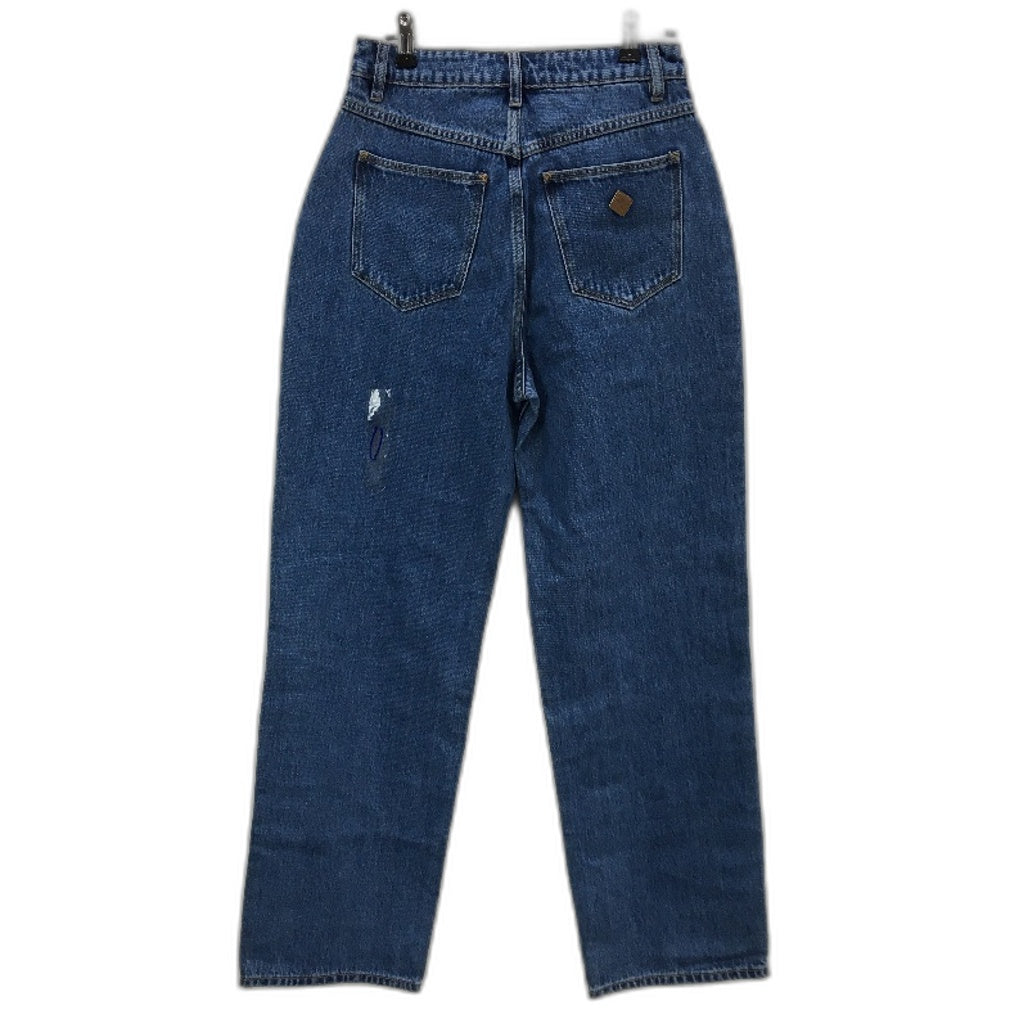 Abrand A Carrie Daria Blue High Rise Denim Jeans Ladies Size 28 / AU 10 NEW