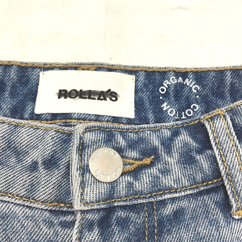 Rollas Elle Super Relaxed Flare High Rise Blue Jeans Ladies Size 24 / AU 6 NEW