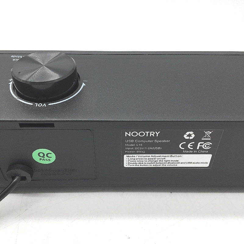 NOOTRY L16 16W Dual HiFi Stereo Dynamic RGB Desktop PC Speaker NEW