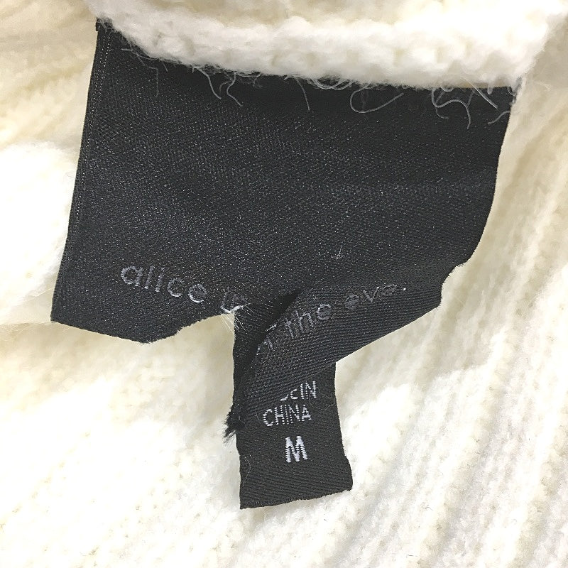 Alice in the Eve Amina Tie Back Boxy Cream Knit Jumper Ladies Size Medium NEW