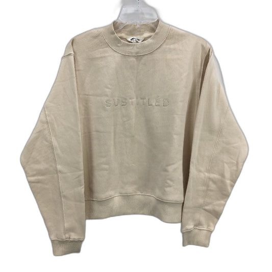 Subtitled State Fleece Crew Neck Loose Fit Oat Beige Jumper Ladies Size XS NEW