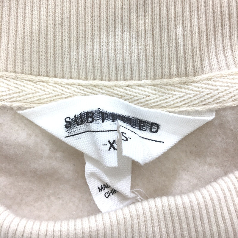 Subtitled State Fleece Crew Neck Loose Fit Oat Beige Jumper Ladies Size XS NEW