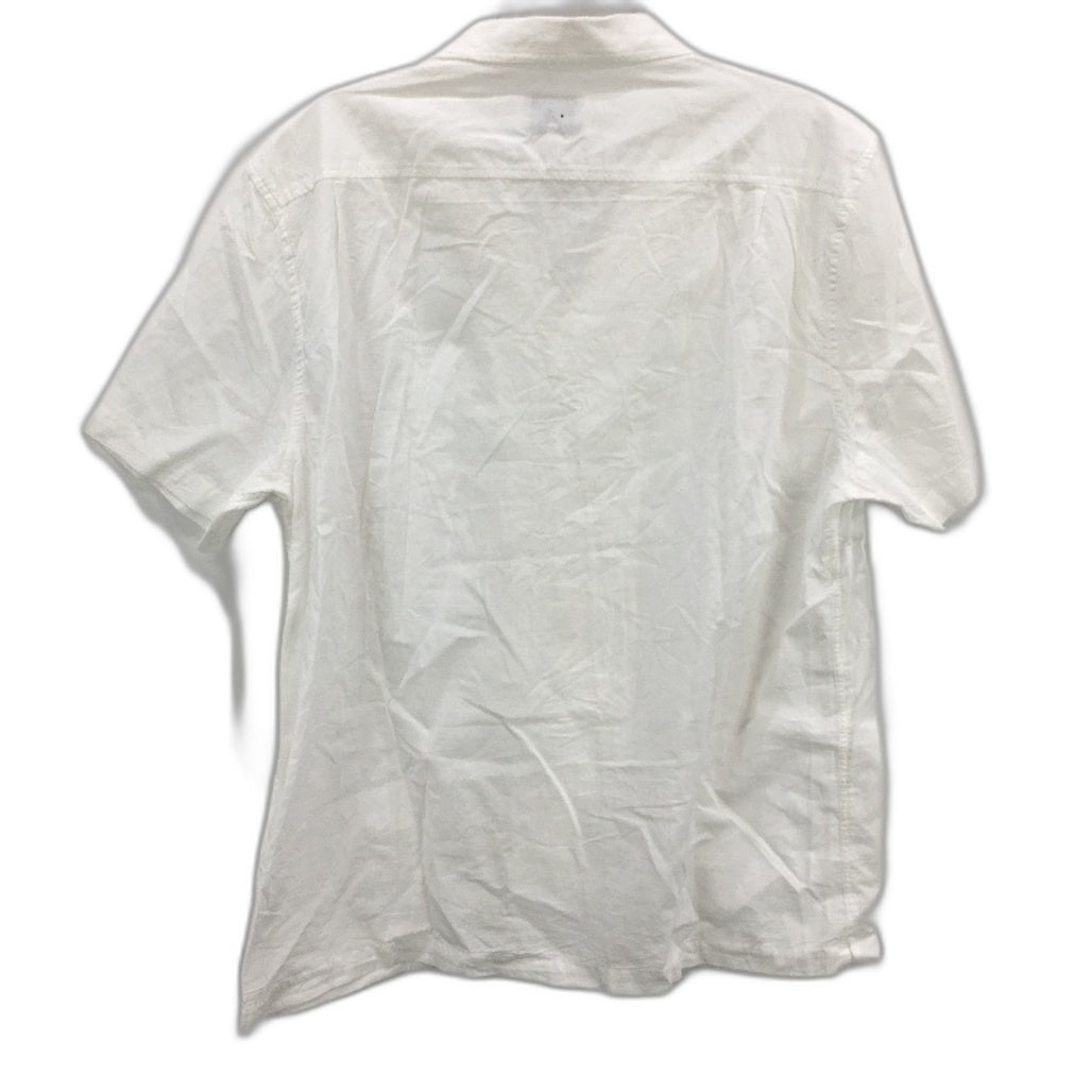 Arvust Heggie Short Sleeve Off White Relaxed Resort Shirt Mens Size Large NEW