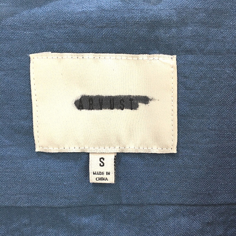 Arvust Short Sleeve Semi Opaque Stripe Blue Resort Shirt Mens Size Small NEW