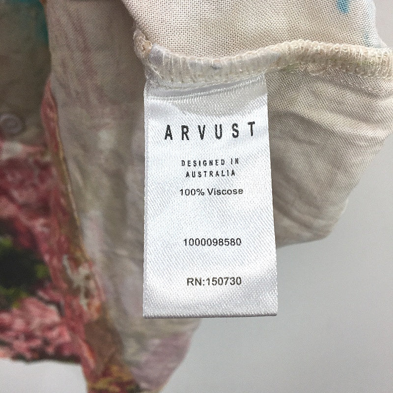 Arvust Positano Oil Painting Print Short Sleeve Resort Shirt Mens Sz Medium NEW