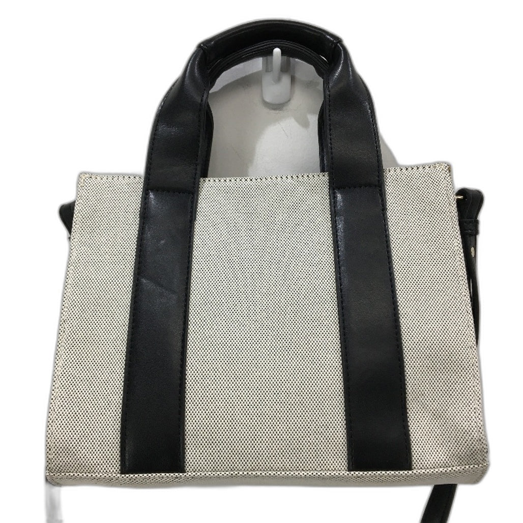 Target Sample White With Black Faux Leather Mini Tote With Shoulder Strap NEW