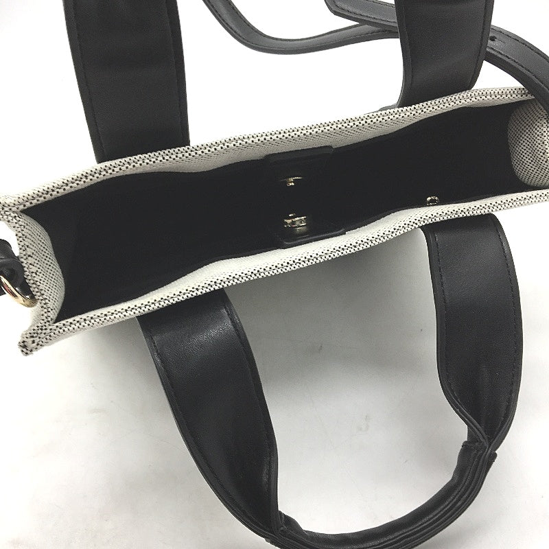 Target Sample White With Black Faux Leather Mini Tote With Shoulder Strap NEW