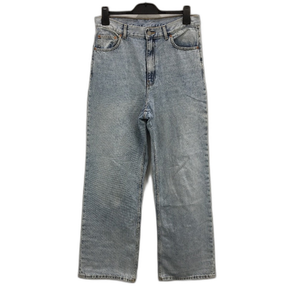 Dr Denim Ech Bleach Sky Blue Denim Straight High Jeans Ladies Size 14 32/32 NEW