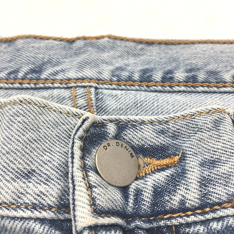 Dr Denim Ech Bleach Sky Blue Denim Straight High Jeans Ladies Size 14 32/32 NEW