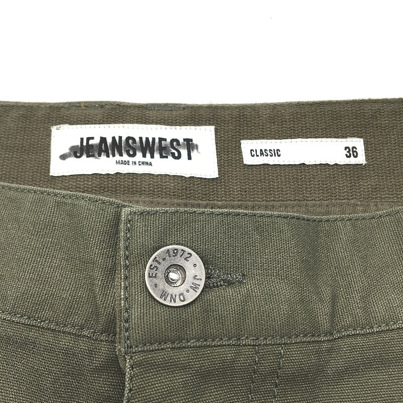 Jeanswest Moreland Panelled Dark Olive Green Side Pocket Pants Mens Size 36 NEW