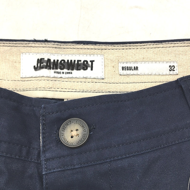 Jeanswest Navy Blue Cargo Style Side Pocket Regular Fit Pants Mens Size 32 NEW