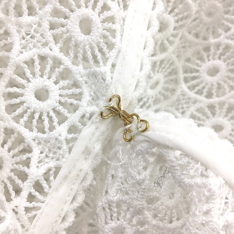 Alice in the eve Broderie White Lace Long Sleeve Top Ladies Size Medium NEW