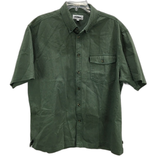 Spencer Project Denim Army Green Button Up Long Sleeve Shirt Mens Sz Medium NEW