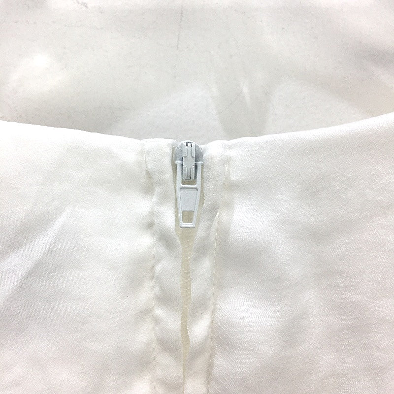 SNDYS Silk-Like Long Sleeve Crop Gathered Front White Top Ladies Size AUS 14 NEW