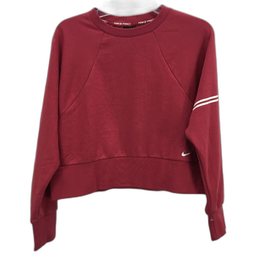 Nike Pro Dri-Fit Get Fit Cherry Red Longsleeve Training Shirts Ladies Size Small