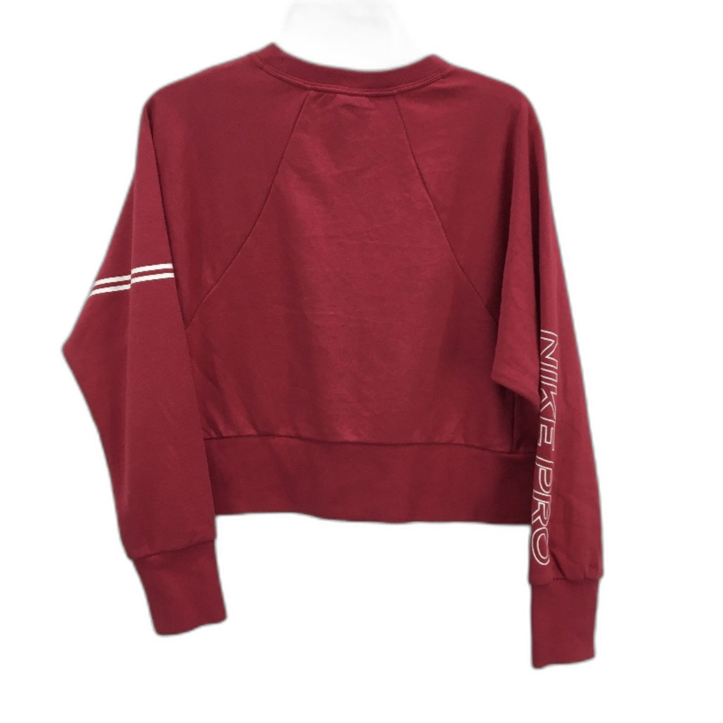 Nike Pro Dri-Fit Get Fit Cherry Red Longsleeve Training Shirts Ladies Size Small