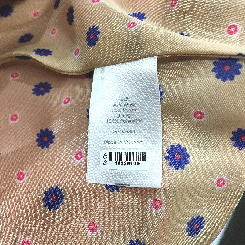 Talbots Petites Floral Print Lining Pink Double Breasted Peacoat Ladies Size 4P