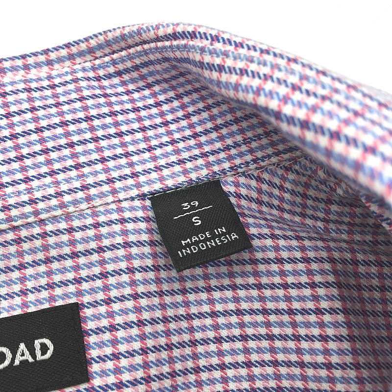 Country Road Slim Fit Premium Cotton Plaid Casual Shirt Mens Size 39/S