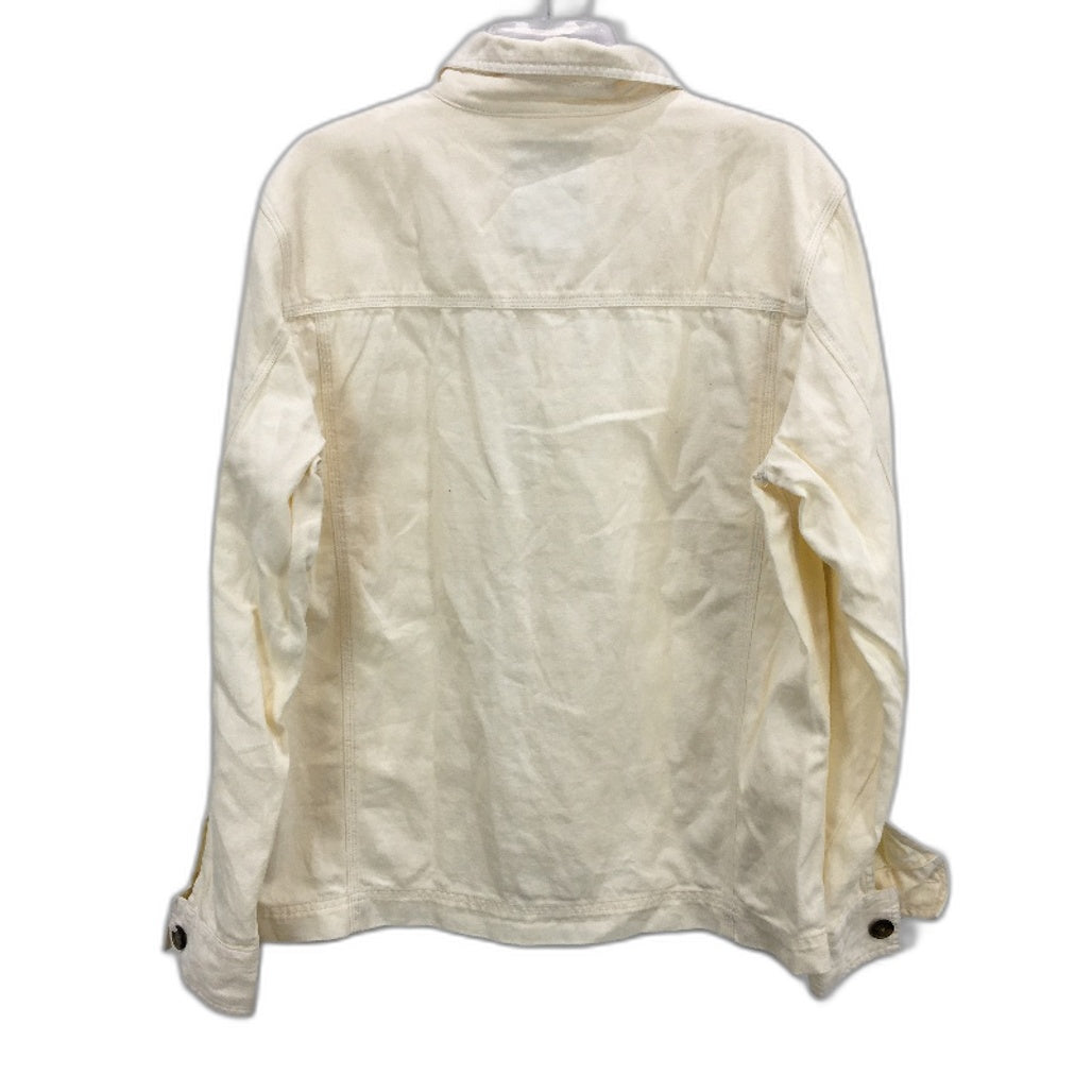 Academy Brand Florida Off White Linen Blend Over Shirt Jacket Mens Size Large