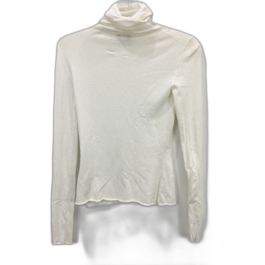 Max&Co Thin Stretch White Long Sleeve Turtleneck Top Ladies Size Medium