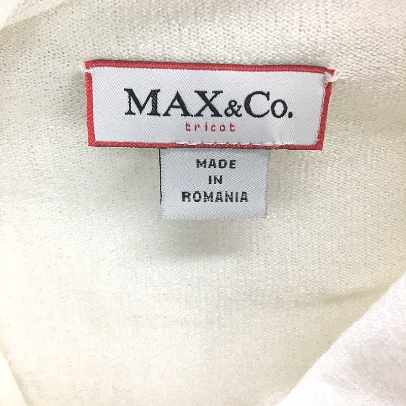 Max&Co Thin Stretch White Long Sleeve Turtleneck Top Ladies Size Medium